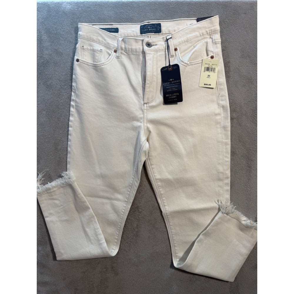 Lucky Brand Bridgette Skinny Jeans Womens 30 Ankle High Rise Salted